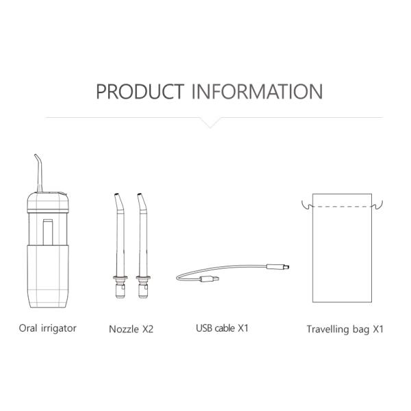 Мини портативная устная вода Flosser заботы 165ml электрическая для зубов