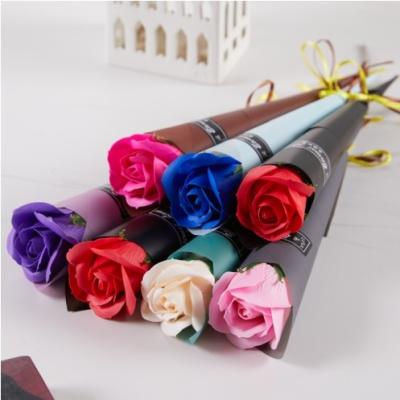 Single Soap Rose Flower Simulation Soap Flower Bouquet Cadeau de la fête des mères Événement de la Saint-Valentin Petit cadeau en gros