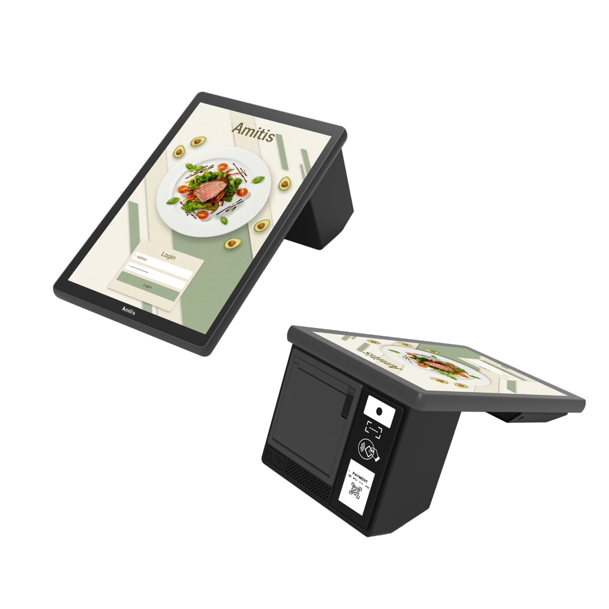 Rugged Aluminum Alloy Touchscreen POS Terminal With Thermal Printer