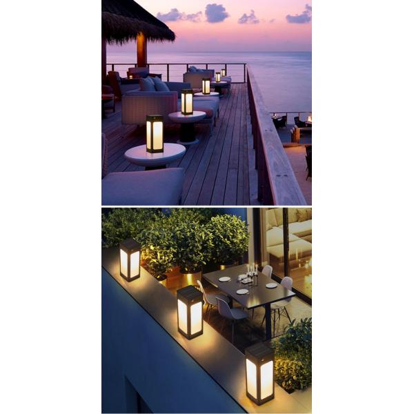 Outdoor Lampshade Solar Deck Post Lights For Decorations Patio Porch Courtyard