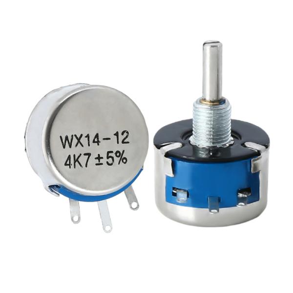 WX14 12 3W Single Turn Wirewound Potentiometer Without Locking 470 Ohms 1K 2K2 4K7 10K