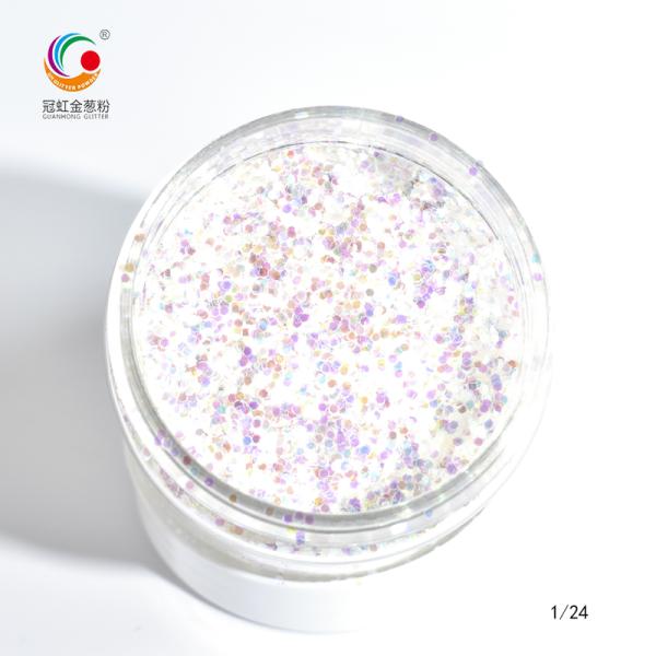 Fine Iridescent Polyester Chunky Festival Glitter Powder For Nail Christmas Wedding Makeup