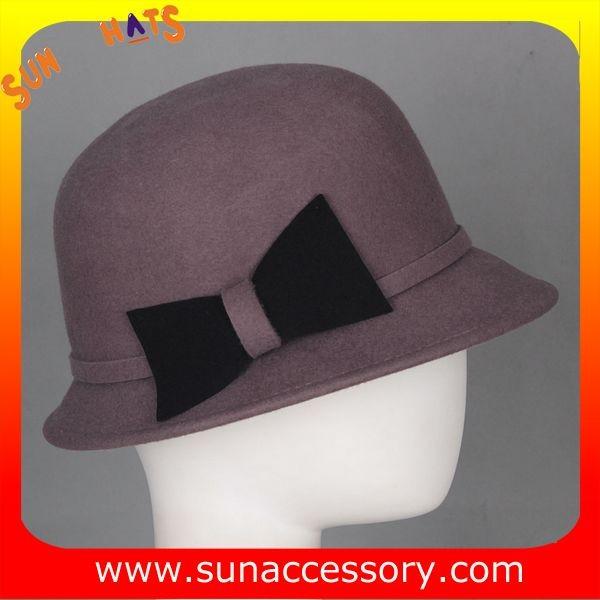 T1631162 Sun Accessory customized  winner  fashion 100% wool felt cloche hats, women hats and caps wholesaling