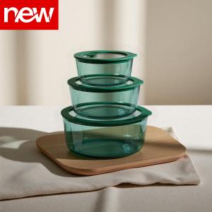 Stylish Teal Glass Containers Oven Safe Microwavable Glass Containers
