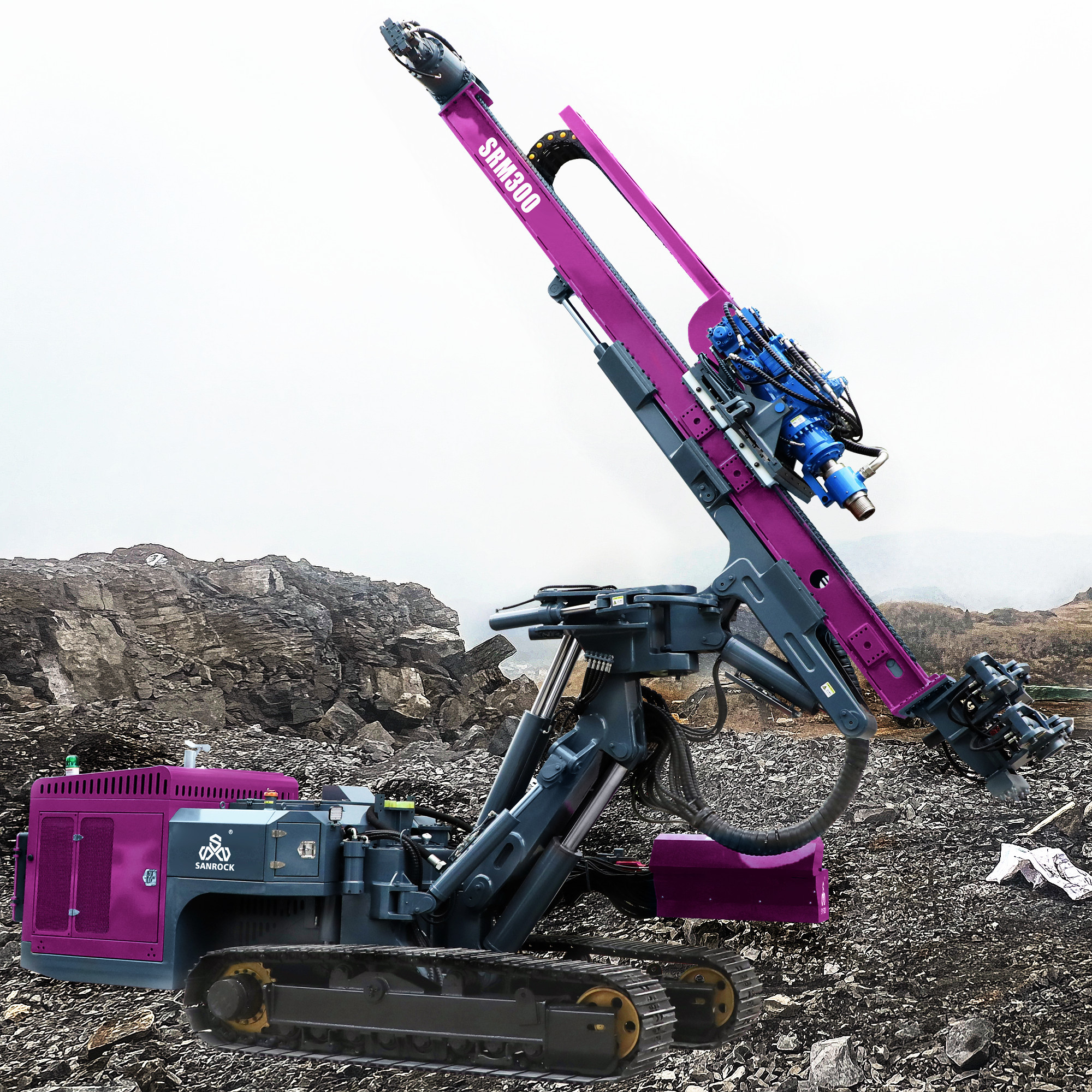 DTH Drilling Rig Mining Hard Rock Blasting Drilling Machine Multifunctional Crawler Drilling Rig