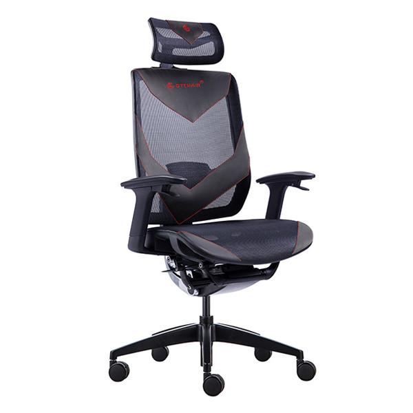 65mm PU Castor Swivel Gaming Chairs Ergonomic Office Seating With Lumbar Support