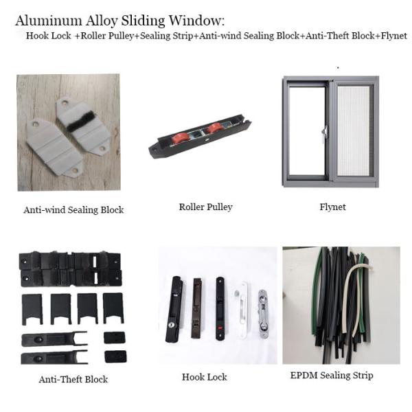 Easy Installation Sliding Window with 4 Panels Tempered Glass and Magnetic Screen