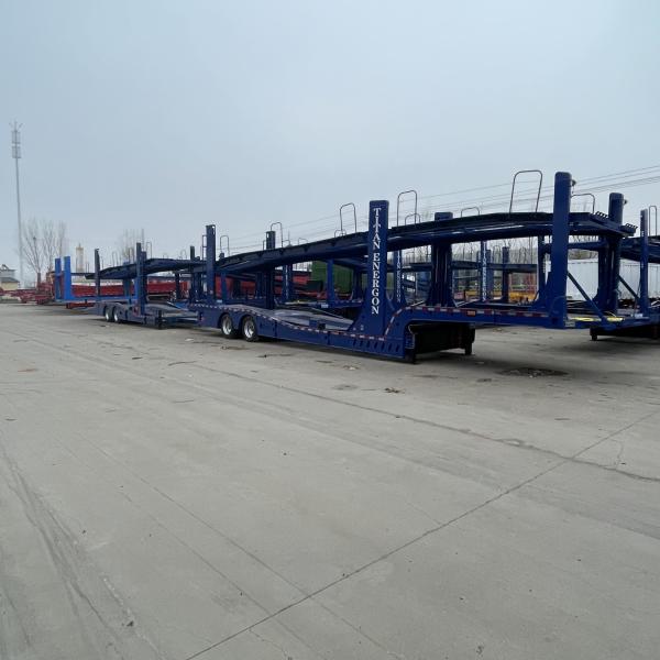 HUAXIANG 2 Axle Light Weight Double Deck Car Carrier Semi Trailer for Car Transporting