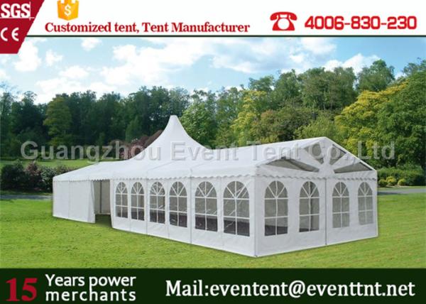 Adjustable Heavy Duty Tents White , High Peak Pole Tent For Large event party, hotel