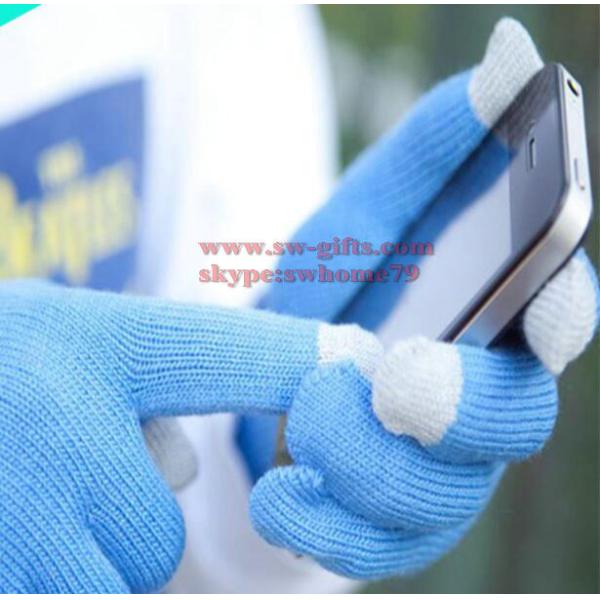 Soft Cotton Touch Screen Gloves Ladies Women Men Winter Warm Wrist Gloves For Mobile Phone Tablet