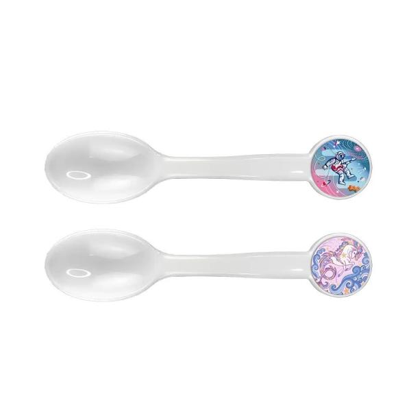 Personalized Blank Sublimation Spoon Printable Children's White Kids Plastic Spoon