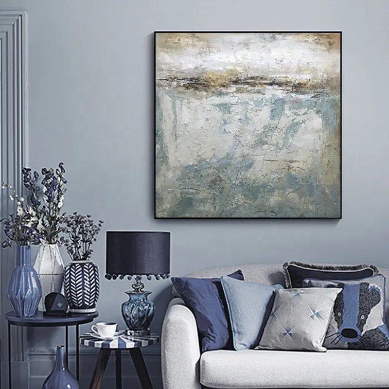 Framed Large Gallery Luxury Abstract Hand Painted Large Wall Art Canvas Living Room Oil Painting
