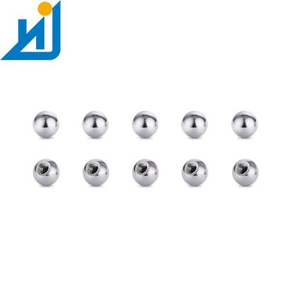 bolas de aço redondas 30MM inoxidáveis de 2MM com limpar com jato de areia rosqueado M2 do furo do parafuso