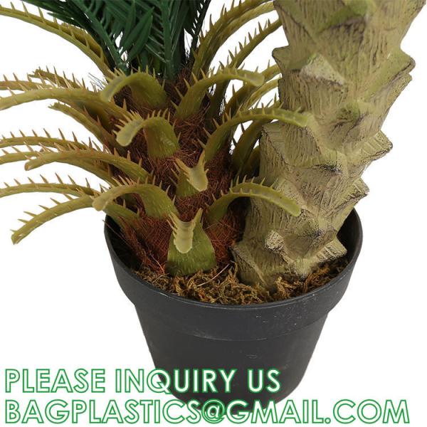 Gorgeous Cycas Revoluta Sago Palm Tree Artificial Plant with Nursery Pot, Feel Real Technology, 28 Long & Giant