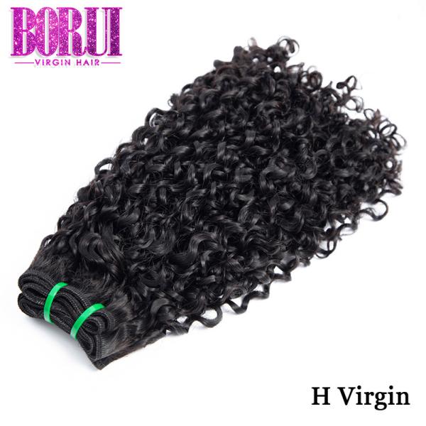 Super Double Drawn Human Hair Funmi Pixie Curl Hair Bundles Water Wave Natural Color