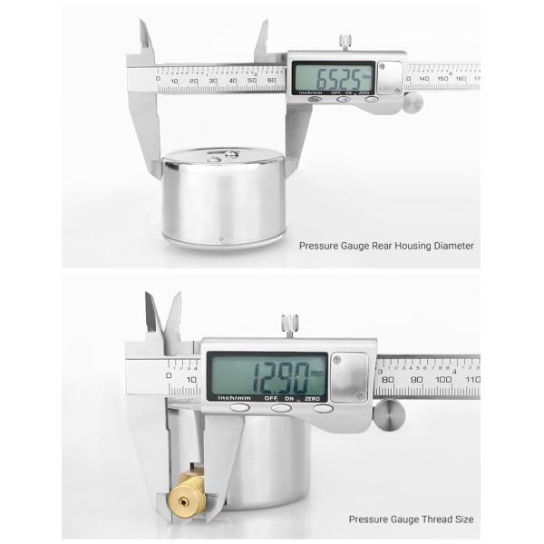 2.5 inch diaphragm micro air pressure manometer with 16KPa outlet pressure gauge made