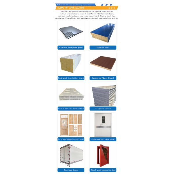 10 Meter Platen Length Purification Sandwich Panel Hot Pressing Production Line with 100t Maximum Pressure and PLC-Based Central Controller