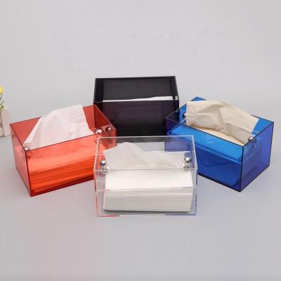 acrylic cover box Colorful Tissue Colored Napkin Organizer
