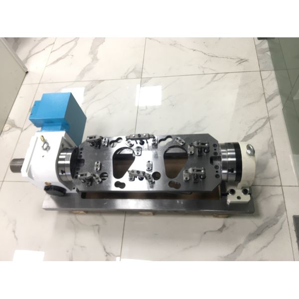 Precision 170mm 4th Axis CNC Rotary Table With Motor / Bearing Steel Construction