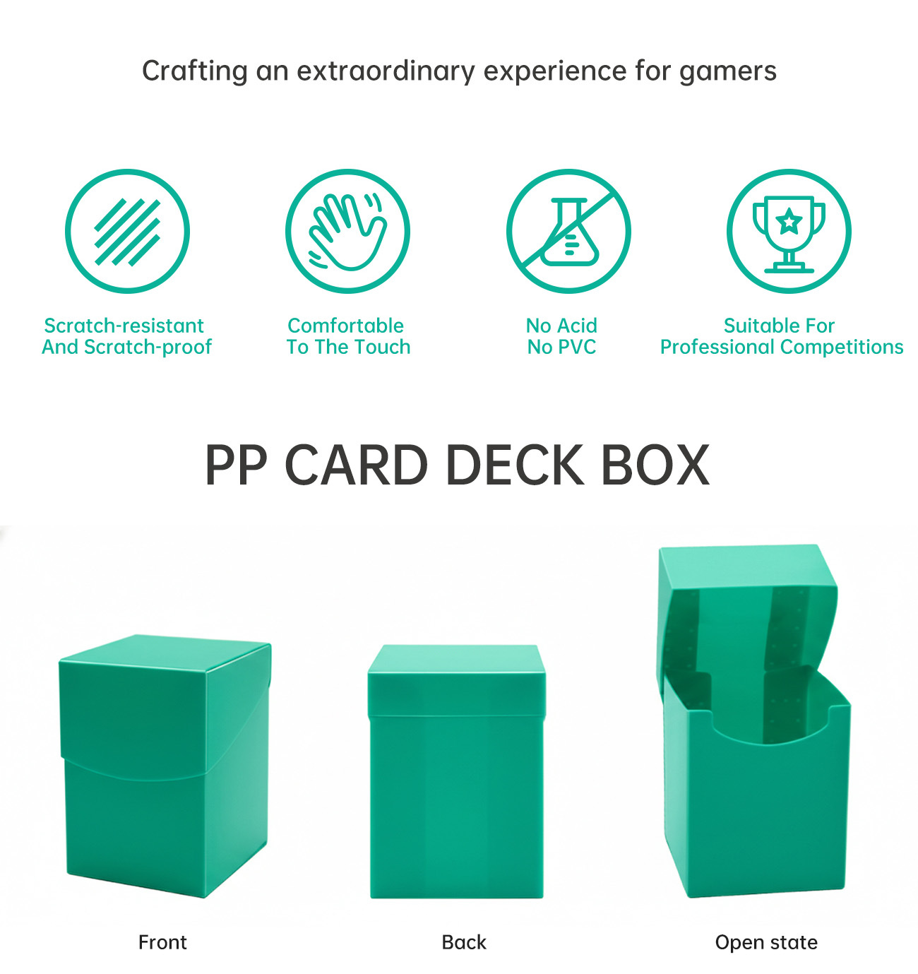 3.85inch PP Plastic Card Box Durable Eco Friendly Storage Cardboard Trading Card Boxes