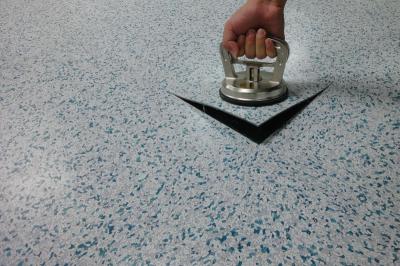 DIN51953 SJ / T10694-2006 Environment Friendly PVC Flooring Tiles ISO9001 600 * 600mm