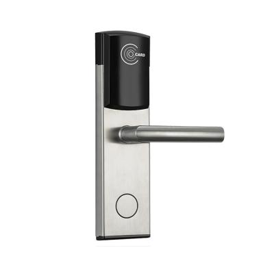 Silver Hotel Smart Card Hotel Lock Zinc Alloy 6V Working 200 Cards Data Capacity