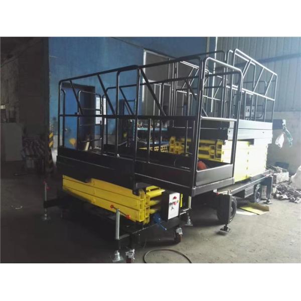 Heavy Duty Portable Scissor Lift Manganese Scissor Arms Q345B Motorized Wheel