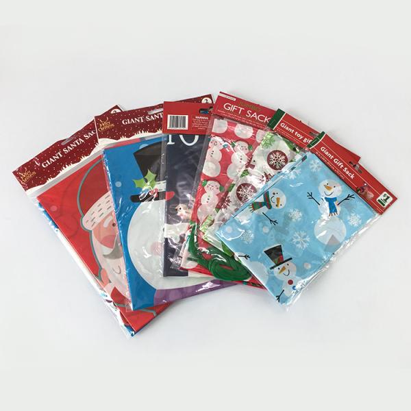 Изготовленный на заказ обруч подарка LDPE 65*80cm пластиковый кладет в мешки с Drawstring