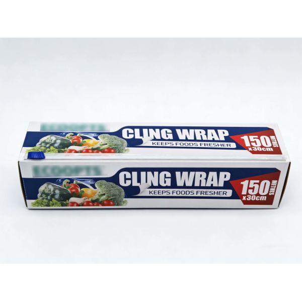 100% Safe PE Cling Film With Cutter Box for Food Wrap Fruits and Vegetables Packaging Made in CHina