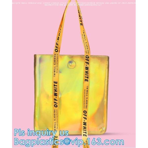 Handbag Shoulder Tote Makeup Bag, Summer Beach Clear PVC Shoulder Bag DIY Transparent Tote Bag, PVC Swim Shoulder Bag Pa