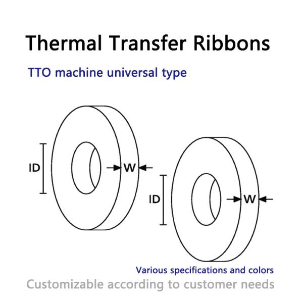 Thermal transfer ribbon, W=100.0mm, white, 300m