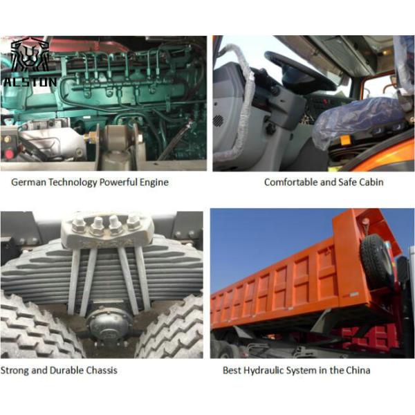 6x4 380hp Howo Tipper Truck Manufacturers , Euro 2 Engine Used Tipper
