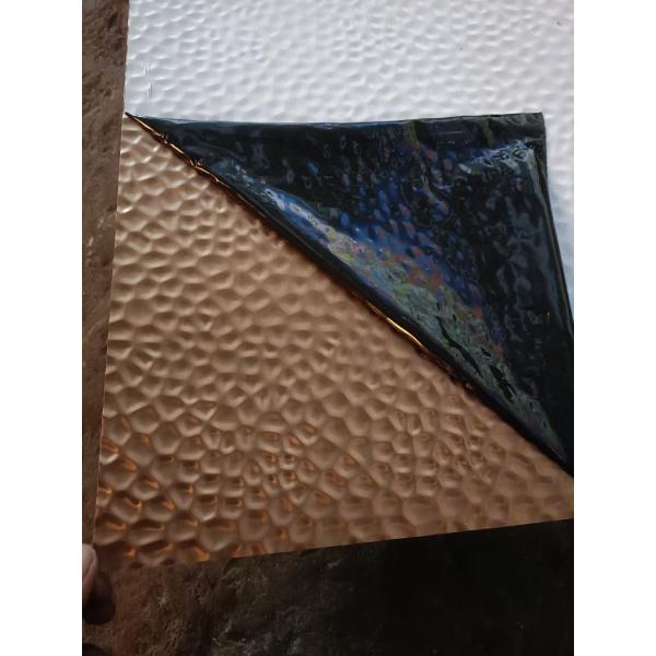 Rose Gold Color Coating Honeycomb Pattern Embossed Stainless Steel Sheet 0.85mm Thickness 4x8 Feet