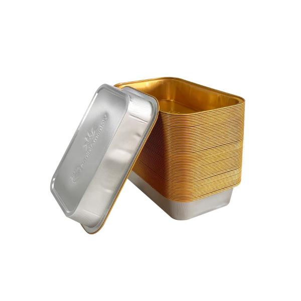 Rectangle Aluminum Foil Tray for Food Packaging To Go Food Process Type Pulp Moulding