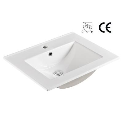 Porcelain Vanity Top Bathroom Sink 60CM Ceramic Vessel Vanity Sink White