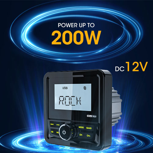 Waterproof Boat Audio Marine Stereo Digital Marine Grade Player FM AM Boat Car MP3 Player