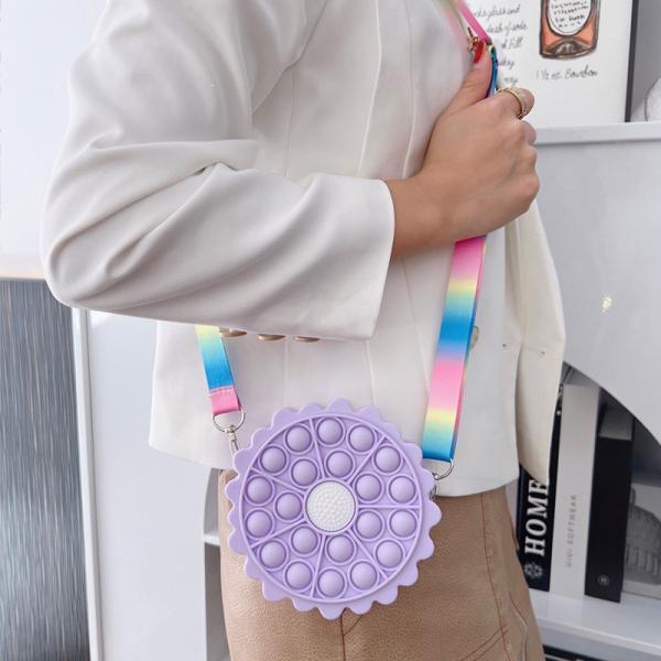 Каваи кроссбоди сумка Милая сумка для плеч Мультфильм Силиконовая сумка Поп-сумочка Сумочка для кошелька Девчонки Подарок на день рождения Милые аксессуары