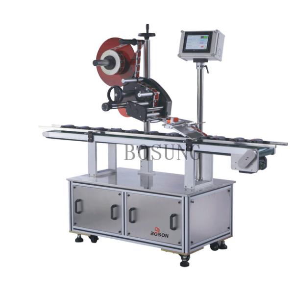 Self Adhesive Full Automatic Top Labeling Machine / Label Application Equipment
