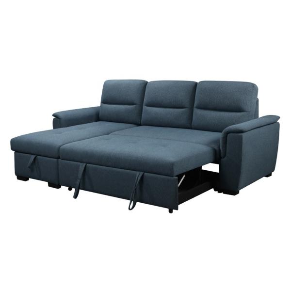 Furniture Factory latest design of living room sofa storage with USB functional sofa bed 2 seater with chaise sofa set