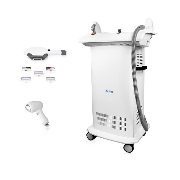 2 em 1 equipamento do salão de beleza do rejuvenescimento da pele da remoção do cabelo do laser do diodo do IPL