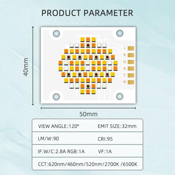 4050 Cob Chip 21V-24V 180W/200W 2700K 6500K High CRI>95 Five Color COB LED Chips For Photography Lights