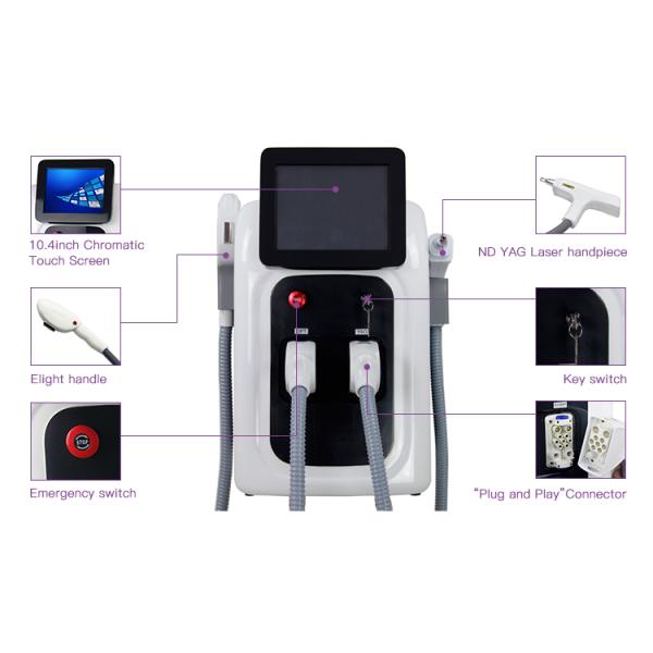 IPL SHR ND Yag Laser Machine Effective For Unwanted Hair / Tattoo Removal