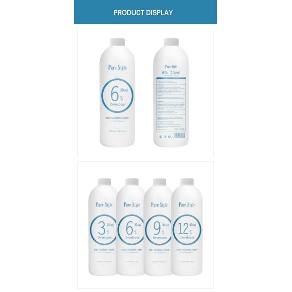 1000ml Développeur Professionnel au Peroxyde Crème Oxydante pour Cheveux Naturels OEM/ODM