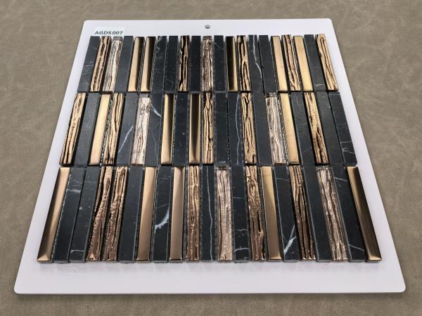 Mosaicos de piedra natural duraderos de 282x294mm para paredes interiores de oficina y sala de estar