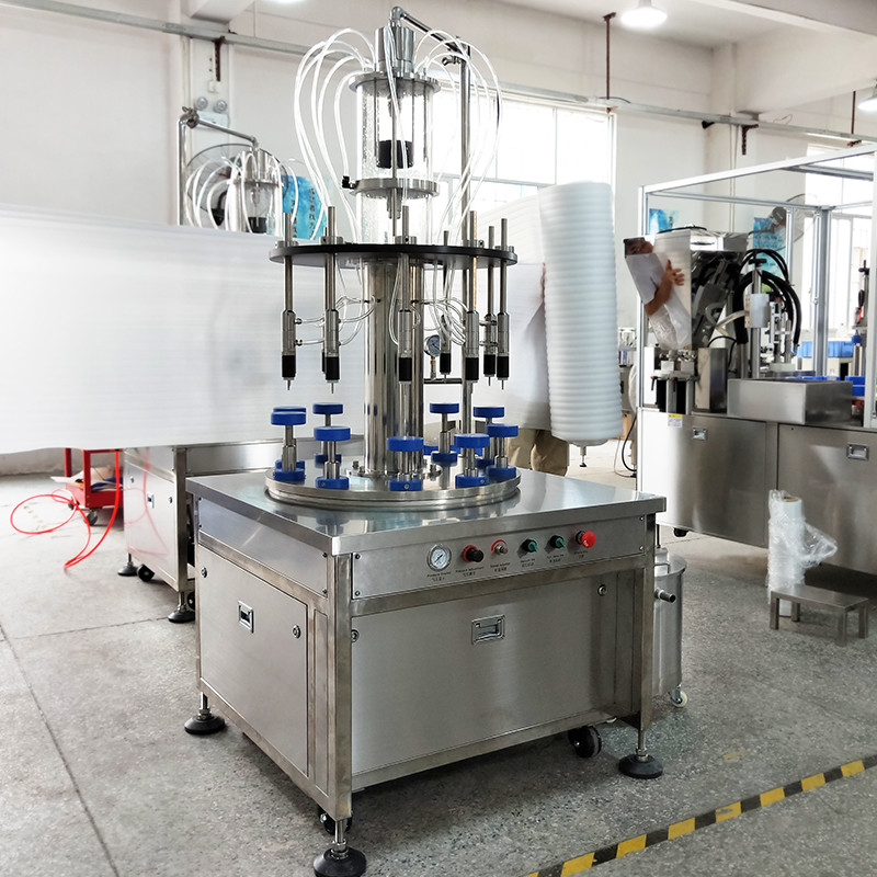 30ml 60ml 100ml 80ml 20ml glass bottle rotary 10/8 nozzles automatic spray vacuum perfume filling machine filler