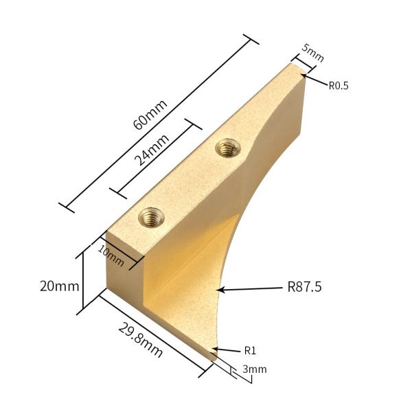 Modern Four Star Golden Aluminum Cupboard Door Handles For Decoration