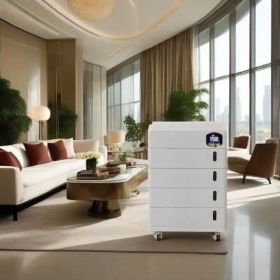 Home Stackable Battery Solar Backup Generator 40.96kWh With Integrated 5KW Inverter