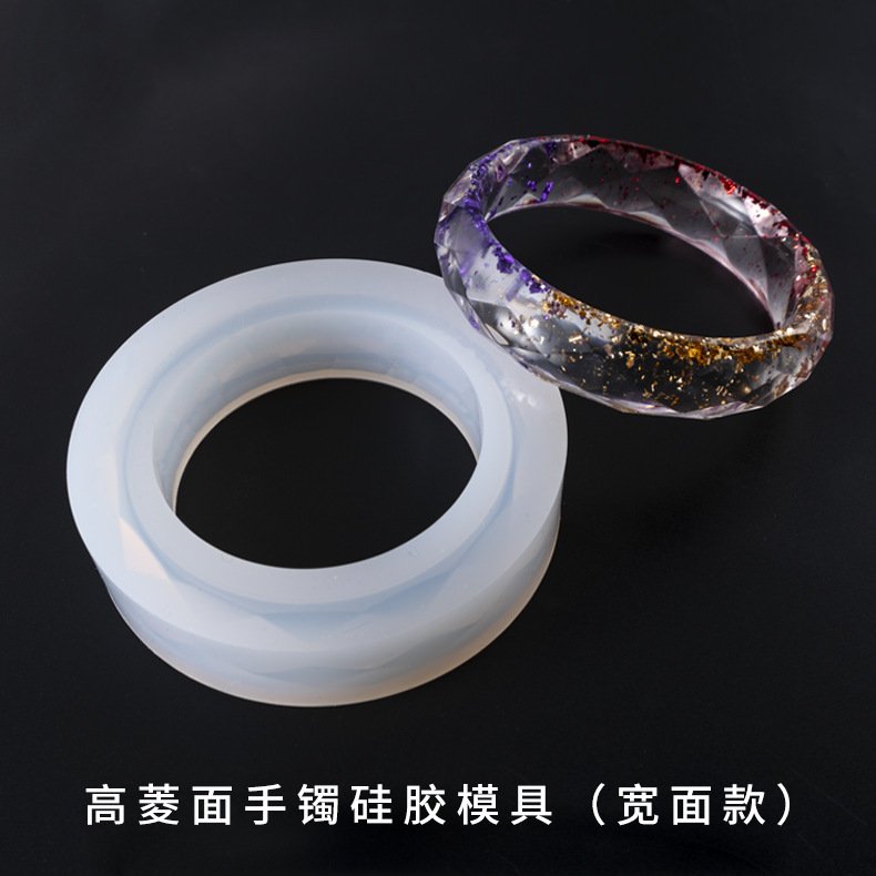 DIY Crystal Droplet Bracelet Diamond Face Mold Silicone Wide Face Bracelet Fine Face Bracelet Collection Mold