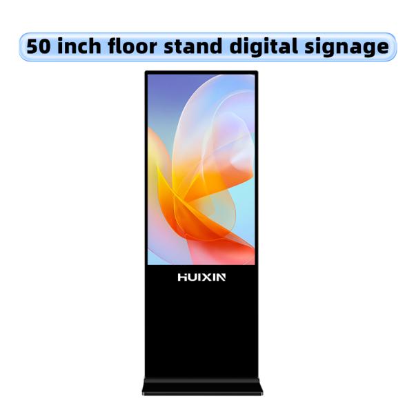 50 Indoor Floor Standing LCD Screen Wireless Remote Control Advertising Player Digital Signage Animation for Businesses