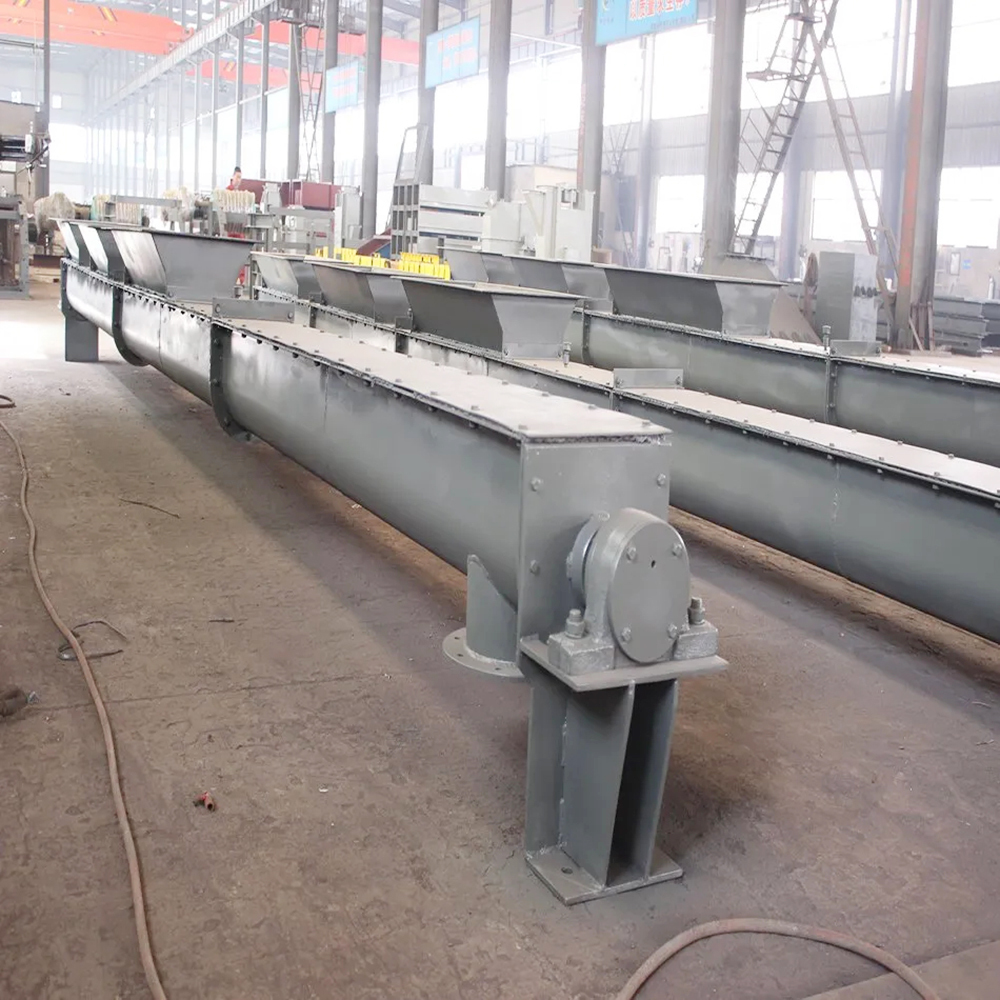 Heat Resistant Trough Screw Auger Conveyor with Multiple Inlets & Outlets and Customizable Length for Dry Bulk Material Handling